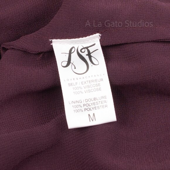 LoveShackFancy Burgundy Mini Skirt - Picture 7 of 7